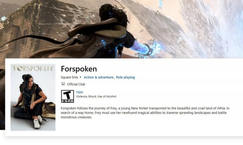 Forspoken: la pagina dedicata trapelata su Microsoft Store Forspoken: la pagina dedicata trapelata su Microsoft Store