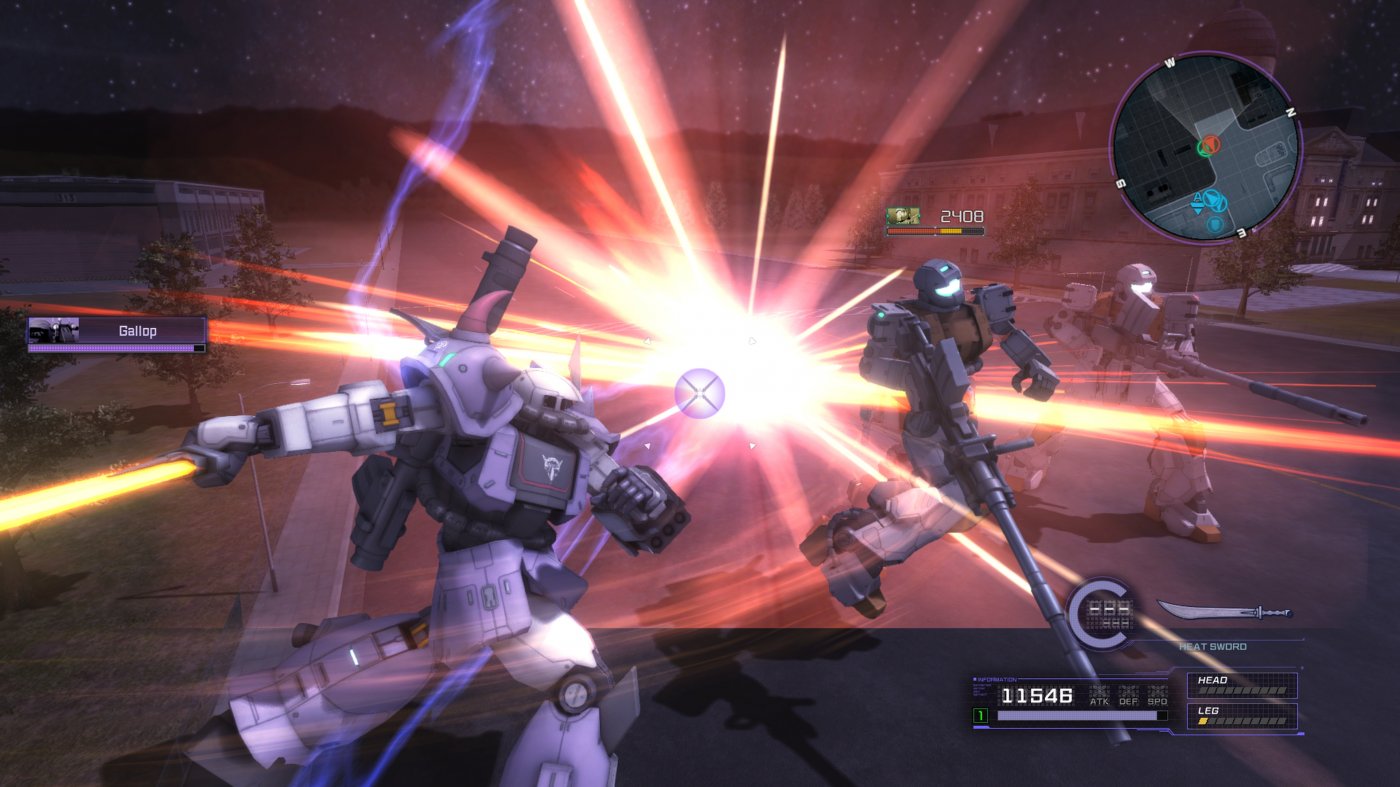 Una sequenza di combattimento di Mobile Suit Gundam: Battle Operation - Code Fairy