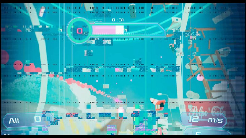 I glitch grafici fanno parte dello stile visivo di Forza Polpo I glitch grafici fanno parte dello stile visivo di Forza Polpo