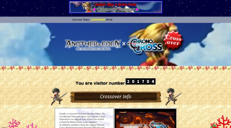 Another Eden x Chrono Cross, il sito ufficiale in stile vintage Another Eden x Chrono Cross, il sito ufficiale in stile vintage