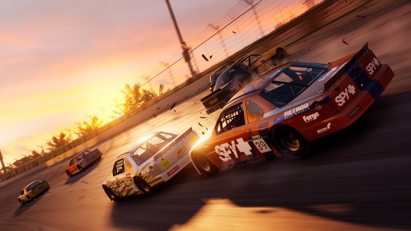 GRID Legends, a race stage at sunset