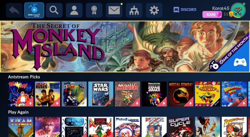 La schermata principale dell'applicazione Windows di Antstream