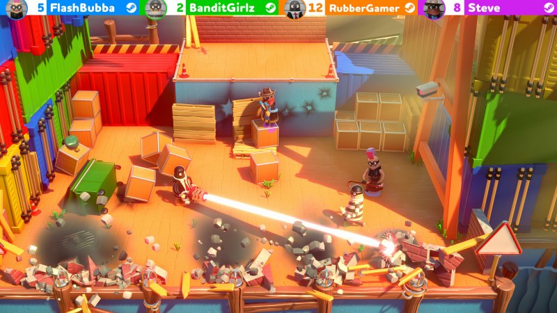 Rubber Bandits, multiplayer e caos in un'immagine