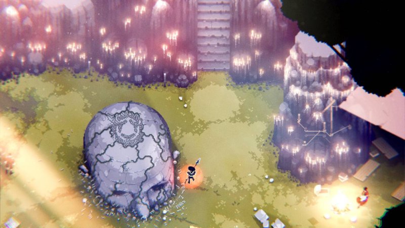 Loot River: l'hub principale, dove rigenerare vitalità, scommettere pozioni di cura sul proprio successo all'interno del dungeon o comprare vari oggetti e migliorie in cambio di monete o 'conoscenza', le due valute di gioco Loot River: l'hub principale, dove rigenerare vitalità, scommettere pozioni di cura sul proprio successo all'interno del dungeon o comprare vari oggetti e migliorie in cambio di monete o 'conoscenza', le due valute di gioco