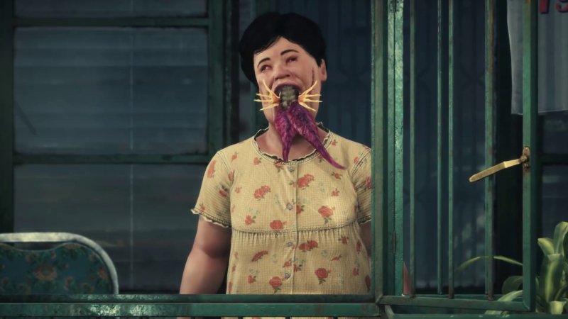 Un'inquietante scena di Slitterhead Un'inquietante scena di Slitterhead