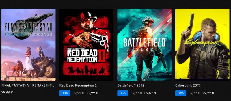I quattro giochi più venduti su Epic Games Store in questo momento I quattro giochi più venduti su Epic Games Store in questo momento