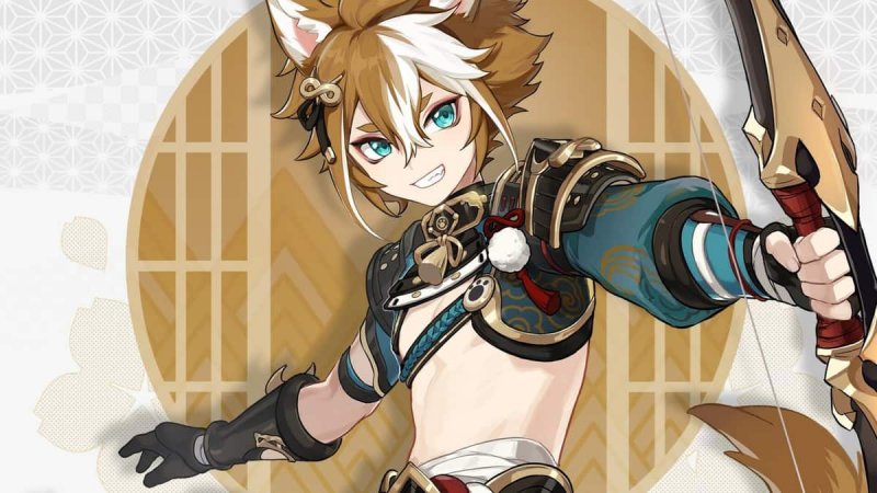 Gorou in un artwork ufficiale di Genshin Impact