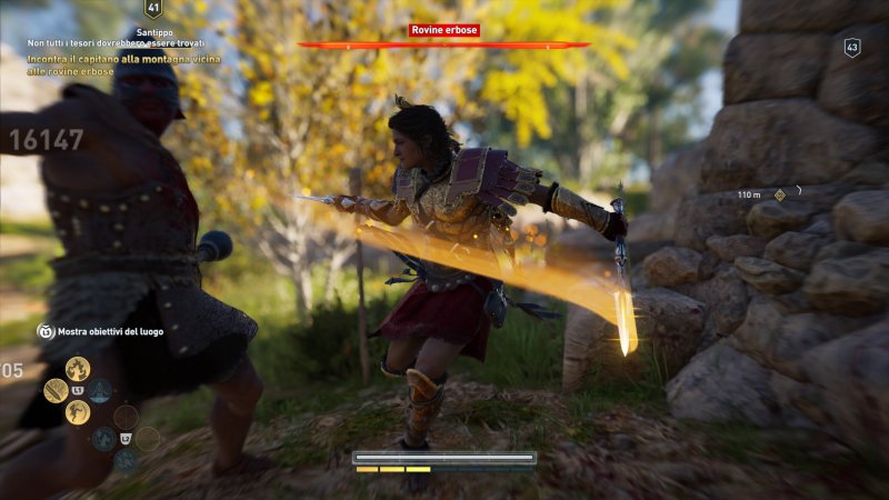 Assassin's Creed Crossover Stories, Kassandra durante un combattimento