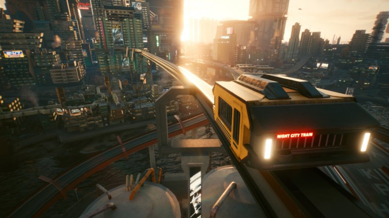 Cyberpunk 2077: la metro del sistema NCART in funzione con la mod