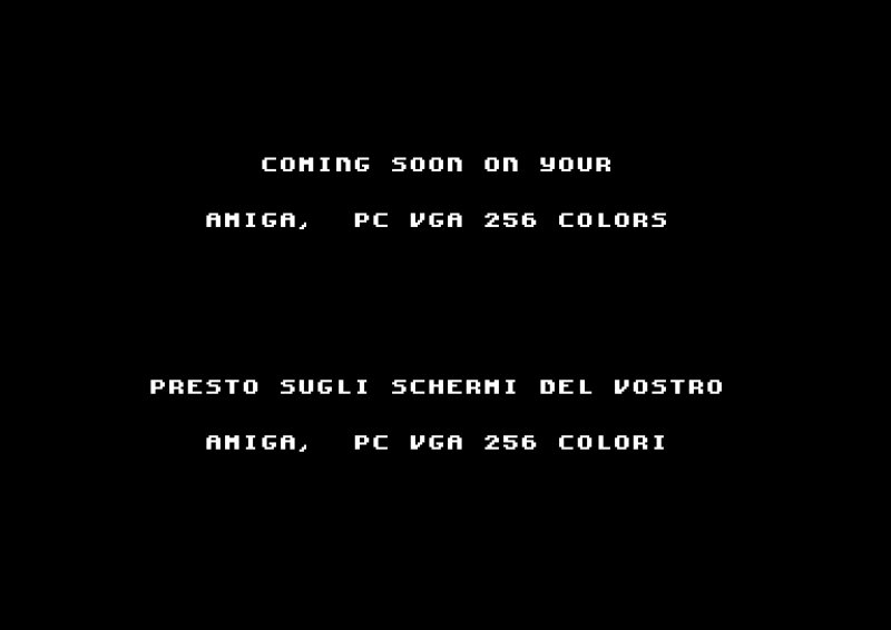 Alla fine della demo di Diabolik per C64 c'era un rimando ad altre versioni del gioco