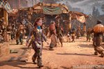 Horizon: Forbidden West, orme di dinosauro e Aloy appaiono su di una spiaggia, grazie al marketing - Notizia