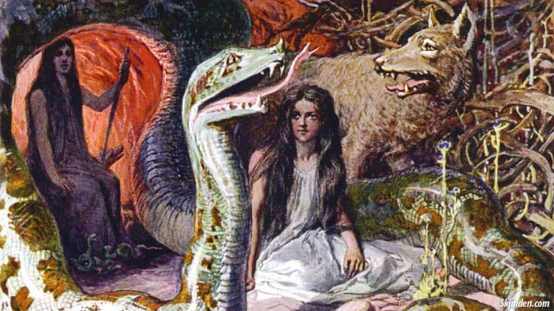 God of War: il serpente Jörmungandr insieme alla sua famiglia (da sinistra, Angrboda, Hel e Fenrir) God of War: il serpente Jörmungandr insieme alla sua famiglia (da sinistra, Angrboda, Hel e Fenrir)