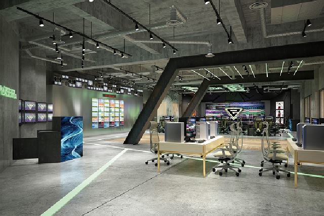 Una delle sale specializzate della eSports High School giapponese