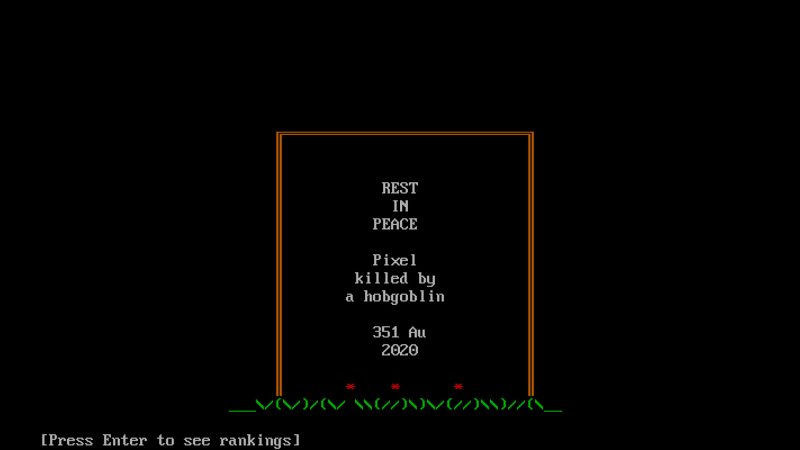 Un'altra immagine di Rogue. Notare la grafica spartana