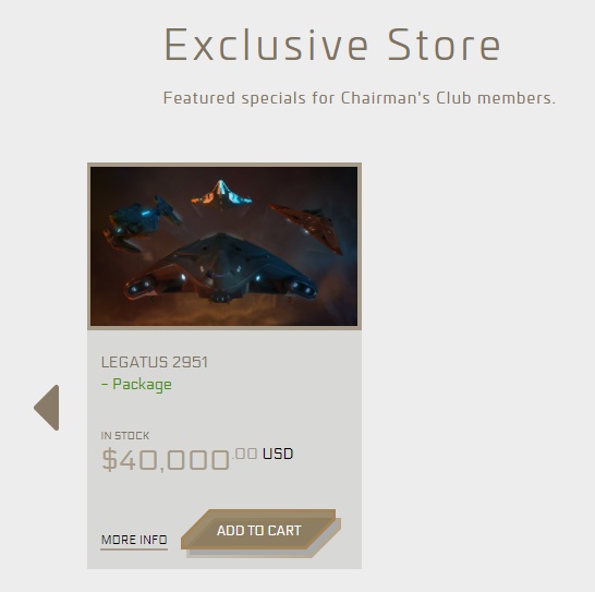 Il Legatus Pack di Star Citizen sta facendo discutere per il suo prezzo