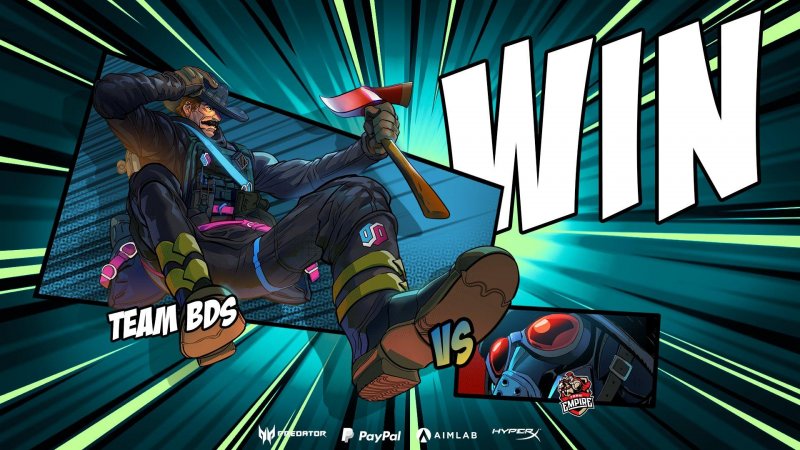 Un fumetto celabra la vittoria del Team BDS