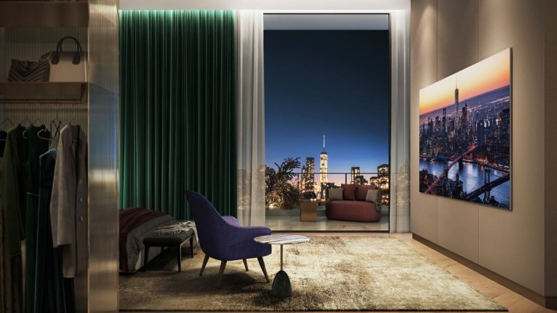 Samsung, un salotto equipaggiato con il nuovo televisore Neo QLED a 4K e 144 Hz