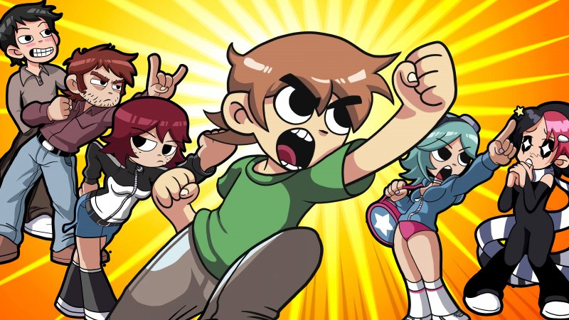 Scott Pilgrim, illustrazione nello stile classico della graphic novel originale