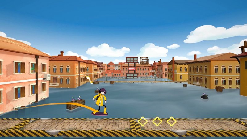 In Venice 2089 si possono raccogliere questi oggetti per rendere l'hoverboard un po' più veloce In Venice 2089 si possono raccogliere questi oggetti per rendere l'hoverboard un po' più veloce