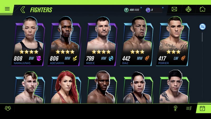 EA Sports UFC Mobile 2, alcuni dei lottatori reali su licenza presenti nel gioco