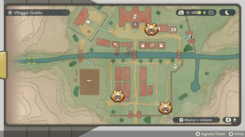 Leggende Pokémon Arceus, la mappa con la posizione dei tre Bidoof