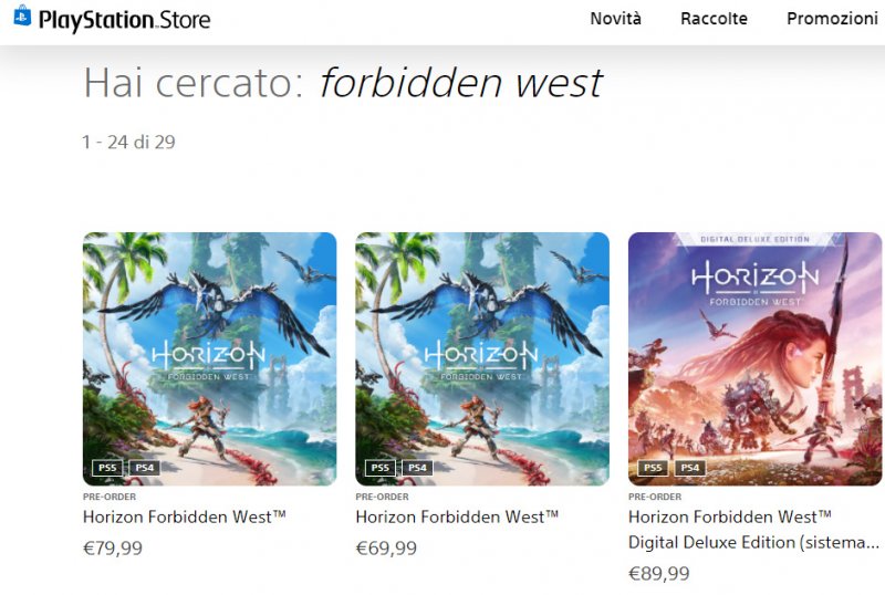 Horizon Forbidden West su PS Store ha due prezzi, chissà come mai Horizon Forbidden West su PS Store ha due prezzi, chissà come mai