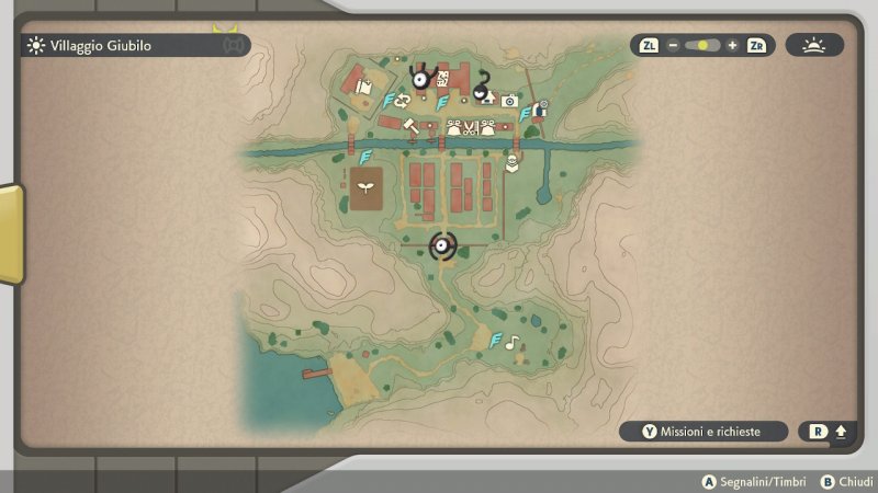 Leggende Pokémon Arceus, mappa con gli Unown nel Villaggio Giubilo Leggende Pokémon Arceus, mappa con gli Unown nel Villaggio Giubilo