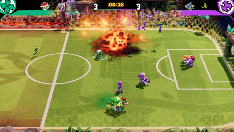 In Mario Strikers: Battle League Football la collaborazione è basilare, specie nel Club Striker