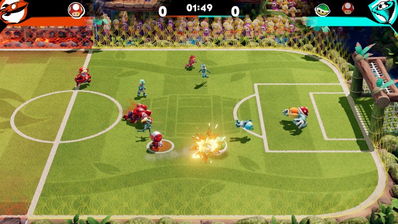 Sul campo da gioco di Mario Strikers: Battle League Football può succedere di tutto