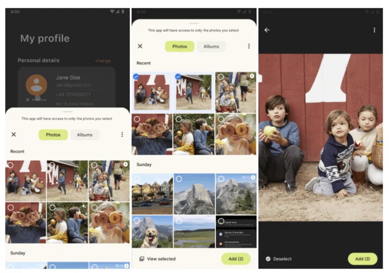 Photo Picker su Android 13 Tiramisù