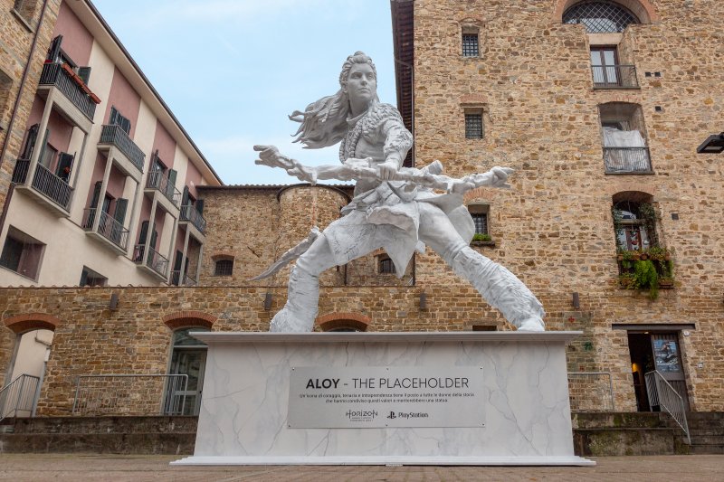 Horizon Forbidden West, the statue of Aloy in Florence