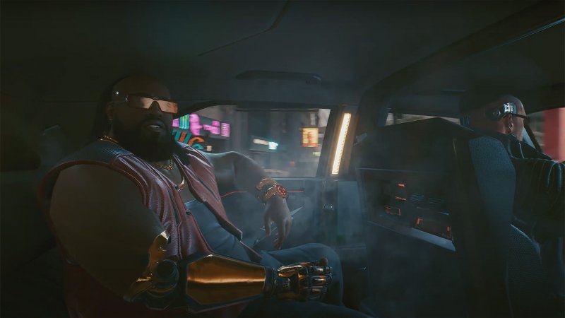 Cyberpunk 2077, il ben noto giro in auto con Dex e ray tracing attivo: ben distante da quanto visto su PC