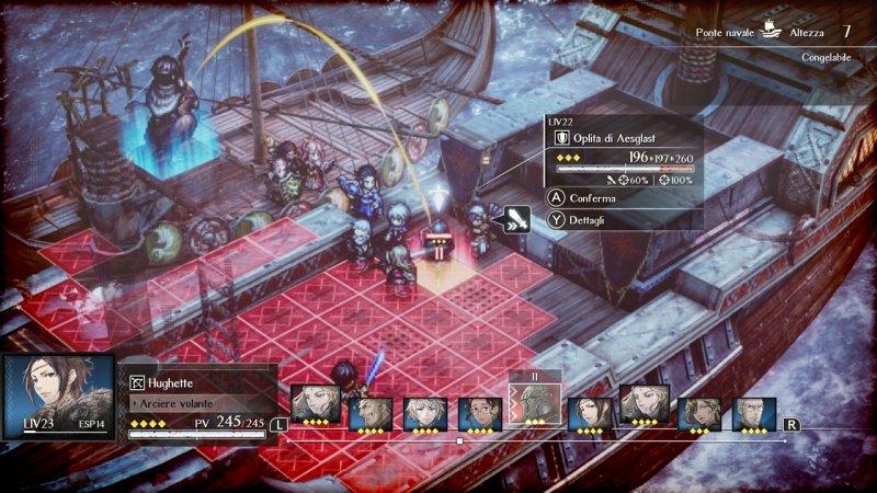 Triangle Strategy, l'interfaccia di gioco Triangle Strategy, l'interfaccia di gioco