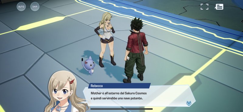 EDENS ZERO Pocket Galaxy, Rebecca e Shiki durante un dialogo
