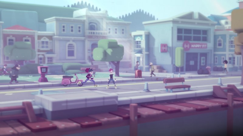 Young Souls, una imagen del juego que muestra un momento del mundo "Normal"