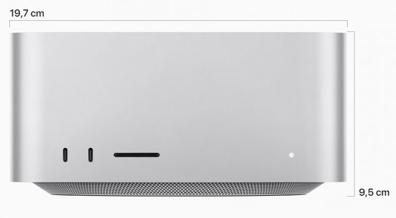 Design compatto ed elegante del nuovo Mac Studio Design compatto ed elegante del nuovo Mac Studio