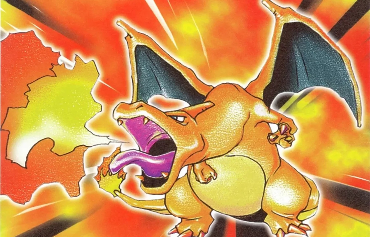 Charizard che sputa fuoco