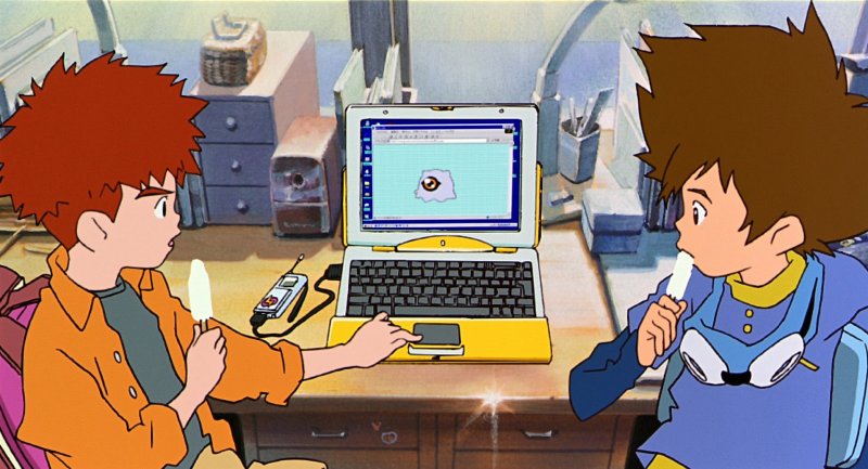 Digimon - Il film, Izzy e Tai in una scena