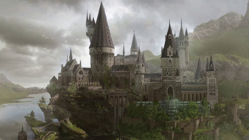 Hogwarts in a sketch from Hogwarts Legacy
