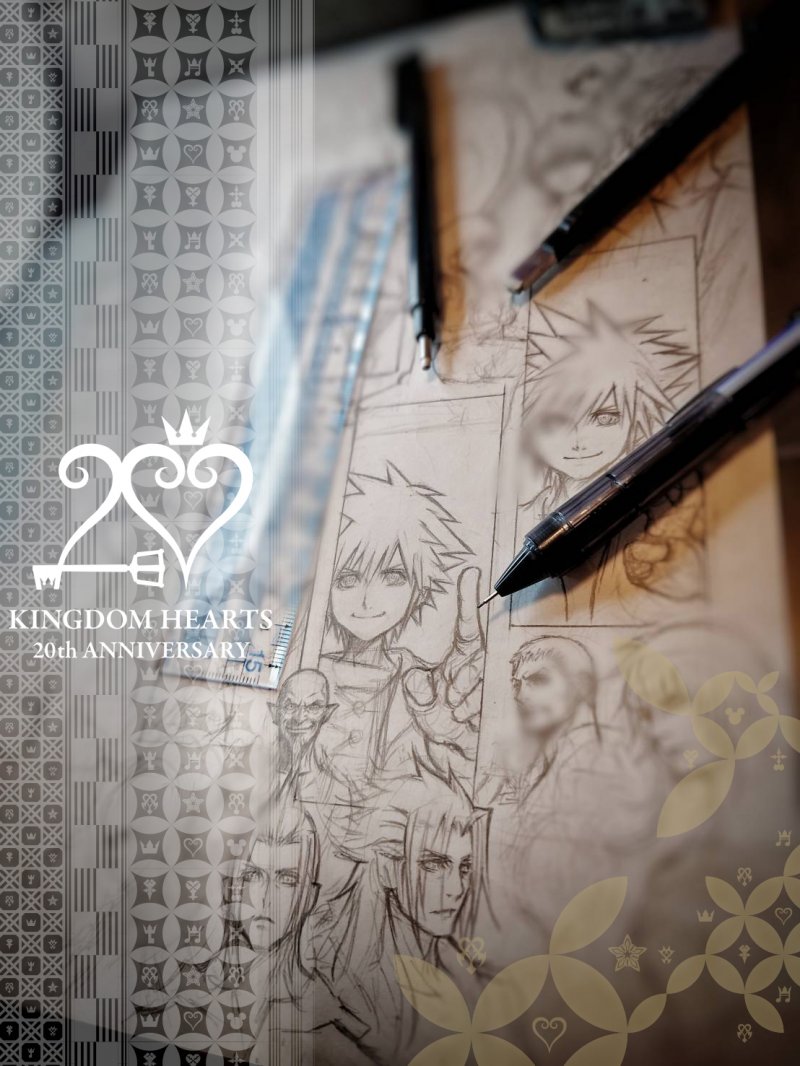 Bozzetto del 20° anniversario di Kingdom Hearts