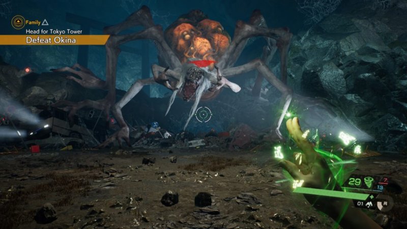 Ghostwire: Tokyo, lo scontro con lo Tsuchigumo