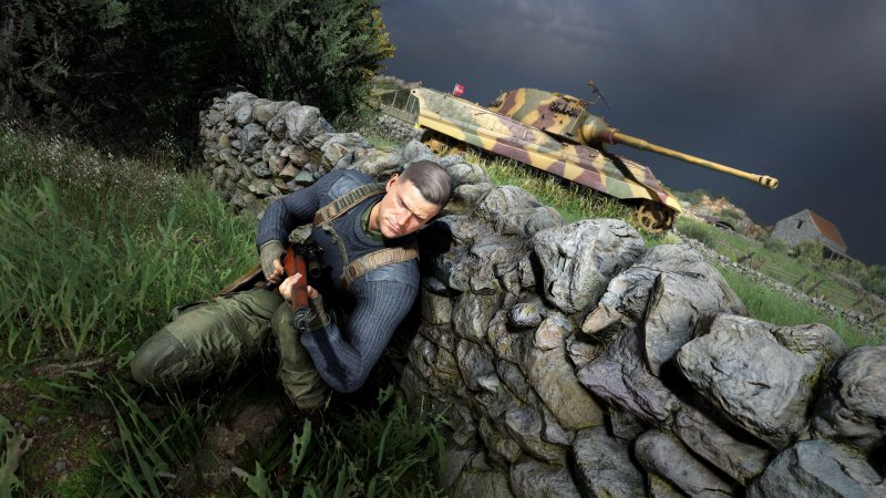 Sniper Elite 5, s'accroupir derrière la couverture est essentiel pour éviter d'être découvert