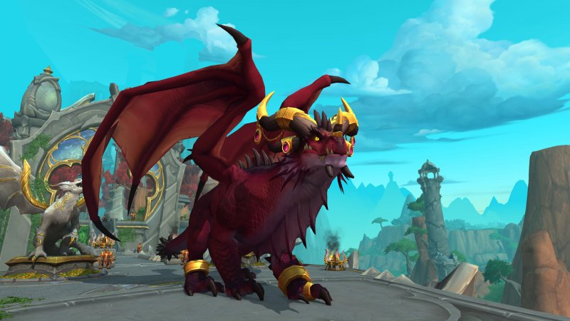 World of Warcraft: Dragonflight, uno dei draghi nel gioco