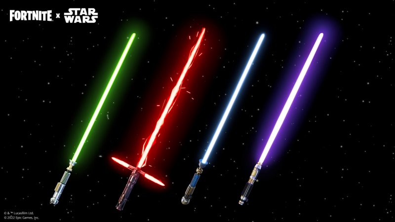 Le spade laser di Star Wars in Fortnite