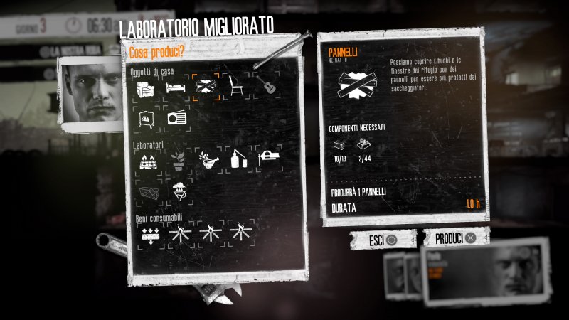 This War of Mine: Final Cut, item crafting interface
