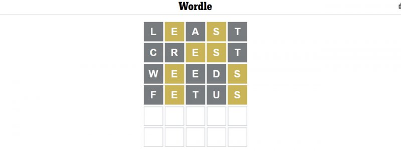 Wordle: Removed the word fetus