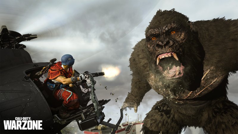 Call of Duty: Warzone - Operation Monarch, un joueur attaque directement Kong