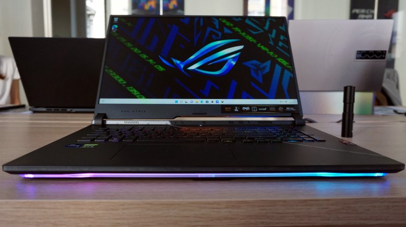 The ASUS ROG Strix SCAR 17 Special Edition shown during the unveiling event