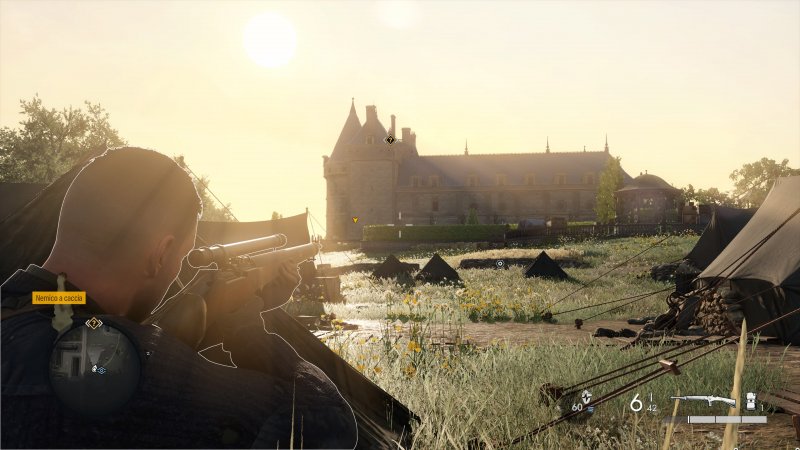 Sniper Elite 5, the protagonist takes aim