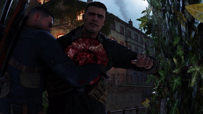 Sniper Elite 5, close-up X-ray execution